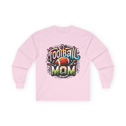 Football Mom Long Sleeve Tee, Cozy Gift for Sports Moms, Football Season Apparel, Unique Mother's Day Present, Game Day Fashion