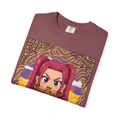K-Pop Inspired Garment-Dyed T-Shirt, Trendy Streetwear, Anime Fan Apparel, Casual Wear, Gifts for Music Lovers