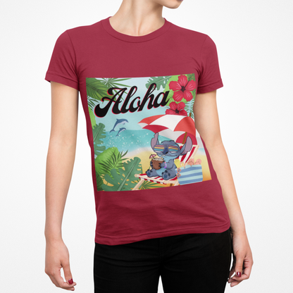 Aloha Paradise Kids Tee, Summer Shirt, Beachwear, Vacation Gift, Nature Lover Gift, Tropical Vibes, Kids Summer Fashion