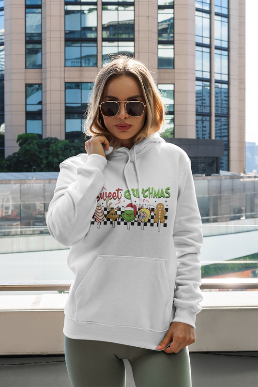 Sweet Grinchmas Hoodie, Cozy Holiday Sweatshirt, Christmas Gift for Him/Her, Unisex Xmas Apparel, Festive Winter Hoodie