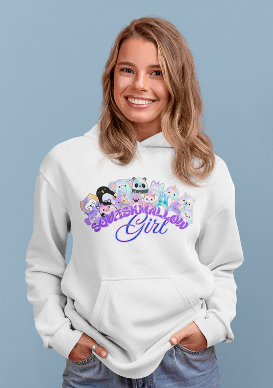 Colorful Cartoon Hoodie for Girls, Cute Sweater for Kids, Gift for Birthdays, Cozy Fun, Youth Sweatshirt, Casual Outfit