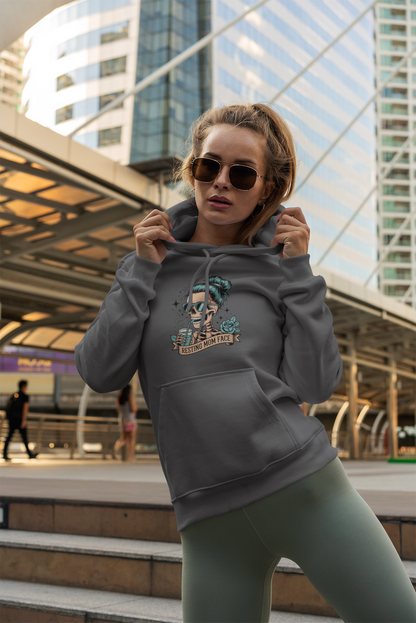 Resting mom face Trendy College Hoodie - Perfect for Campus Style, Gift for Students, Cozy Winter Wear, Unisex Culture Apparel, College Spirit Wear