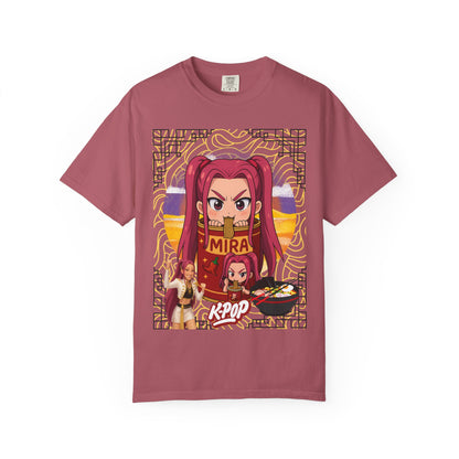 K-Pop Inspired Garment-Dyed T-Shirt, Trendy Streetwear, Anime Fan Apparel, Casual Wear, Gifts for Music Lovers