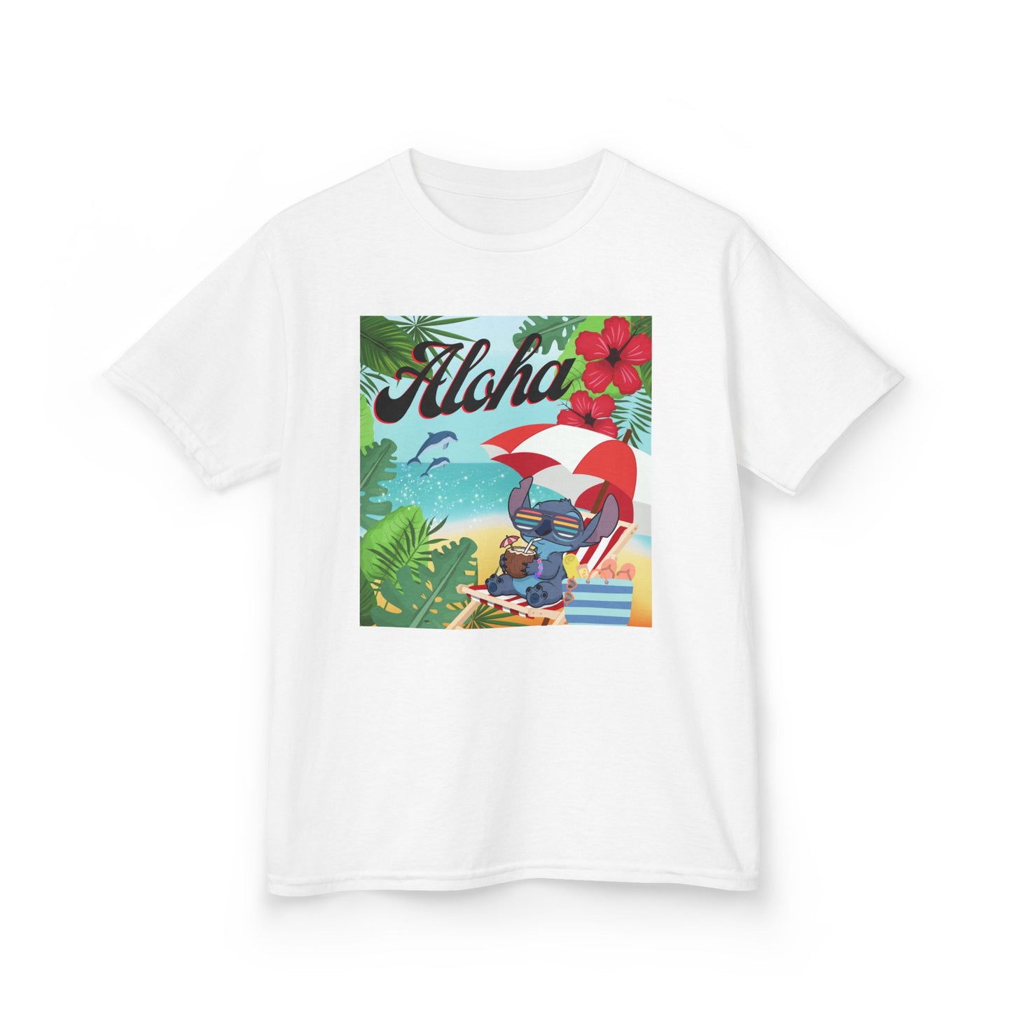 Aloha Paradise Kids Tee, Summer Shirt, Beachwear, Vacation Gift, Nature Lover Gift, Tropical Vibes, Kids Summer Fashion