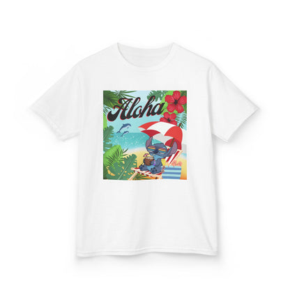 Aloha Paradise Kids Tee, Summer Shirt, Beachwear, Vacation Gift, Nature Lover Gift, Tropical Vibes, Kids Summer Fashion