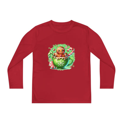 Gingerbread Holiday Long Sleeve Tee, Adorable Kids Shirt, Winter Apparel, Christmas Gift, Festive Youth Top