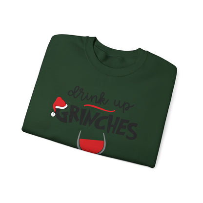 Festive Grinch Sweatshirt, Cozy Holiday Apparel, Funny Christmas Gift, Unisex Crewneck, Seasonal Loungewear, Winter Fashion