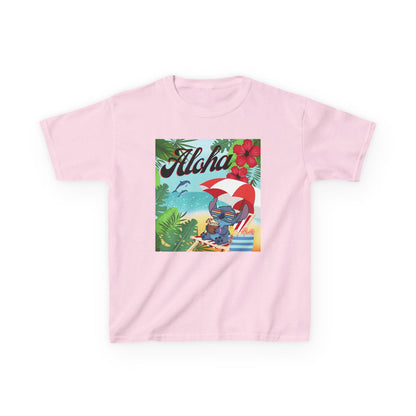 Aloha Paradise Kids Tee, Summer Shirt, Beachwear, Vacation Gift, Nature Lover Gift, Tropical Vibes, Kids Summer Fashion