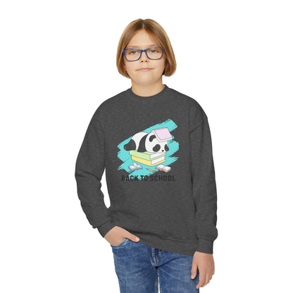 Youth Crewneck Sweatshirt - Back to School Panda, Cute Sweatshirt for Kids, Cozy Back to School Gift, Adorable Animal Design, Cute [...]