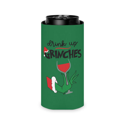 Grinch Holiday Can Cooler, Funny Drink Holder, Christmas Beer Sleeve, Gifts for Grinch Fans, Holiday Party Accessories