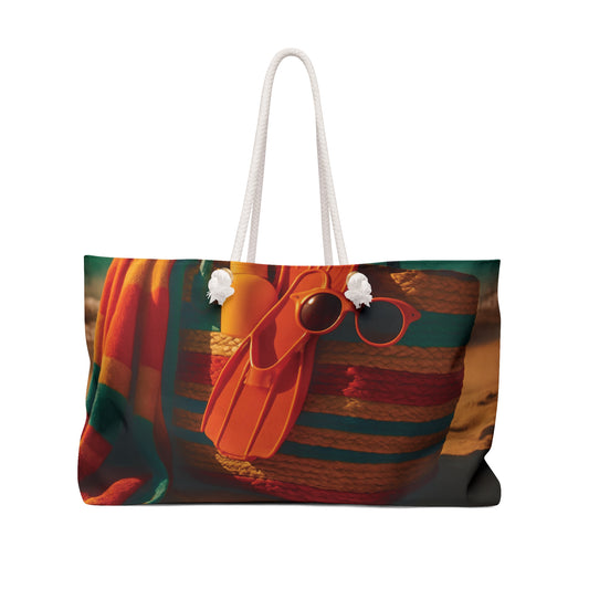 Vibrant Beach Weekender Bag, Summer Travel Tote, Coastal Getaway Essential, Beach Day Ready, Vacation Oversized Bag