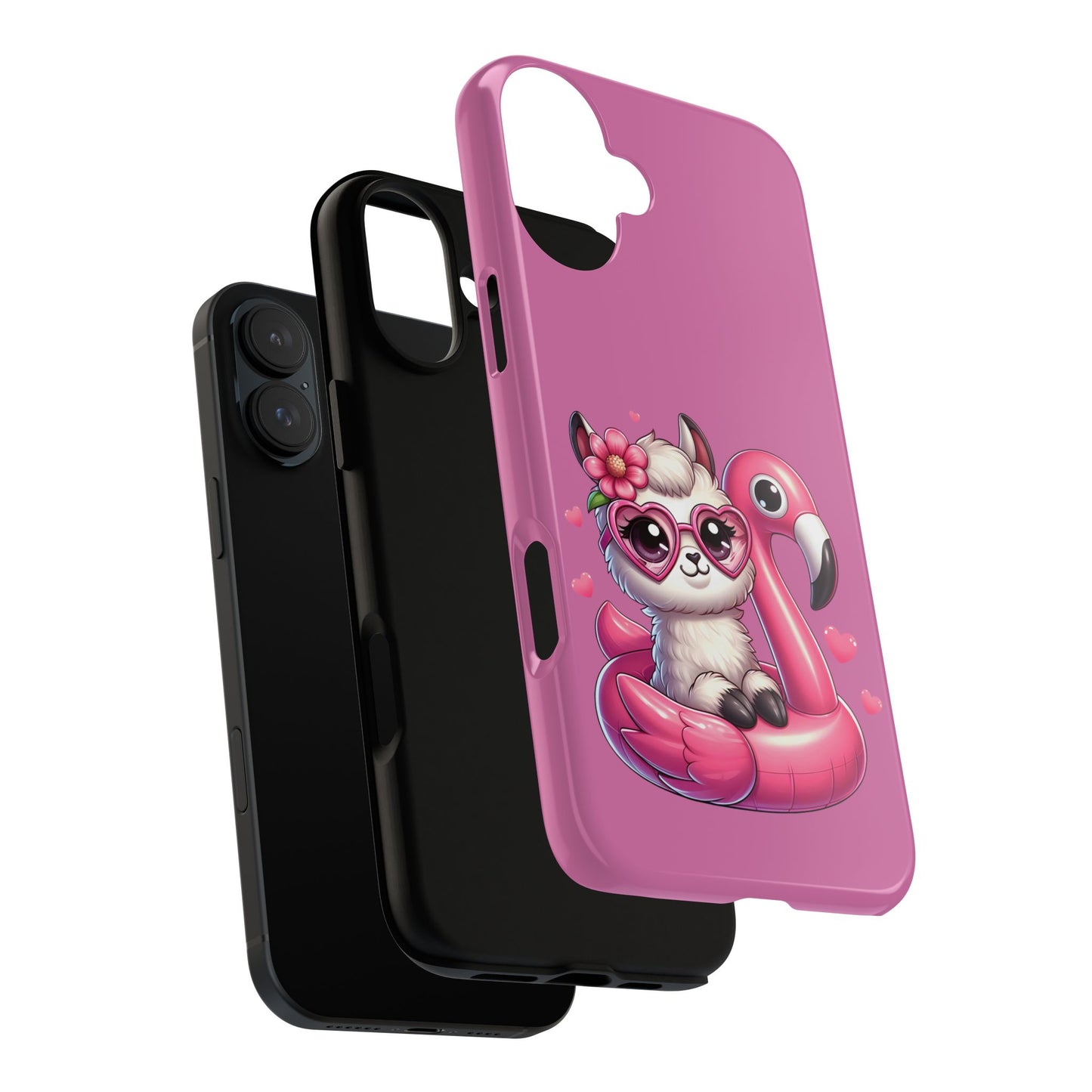 Cute Animal Phone Case, Phone Cover for Kids, Gift for Animal Lovers, Summer Vibes Accessory, Trendy Pink Case