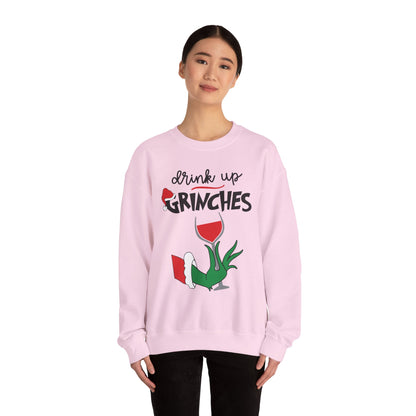 Festive Grinch Sweatshirt, Cozy Holiday Apparel, Funny Christmas Gift, Unisex Crewneck, Seasonal Loungewear, Winter Fashion