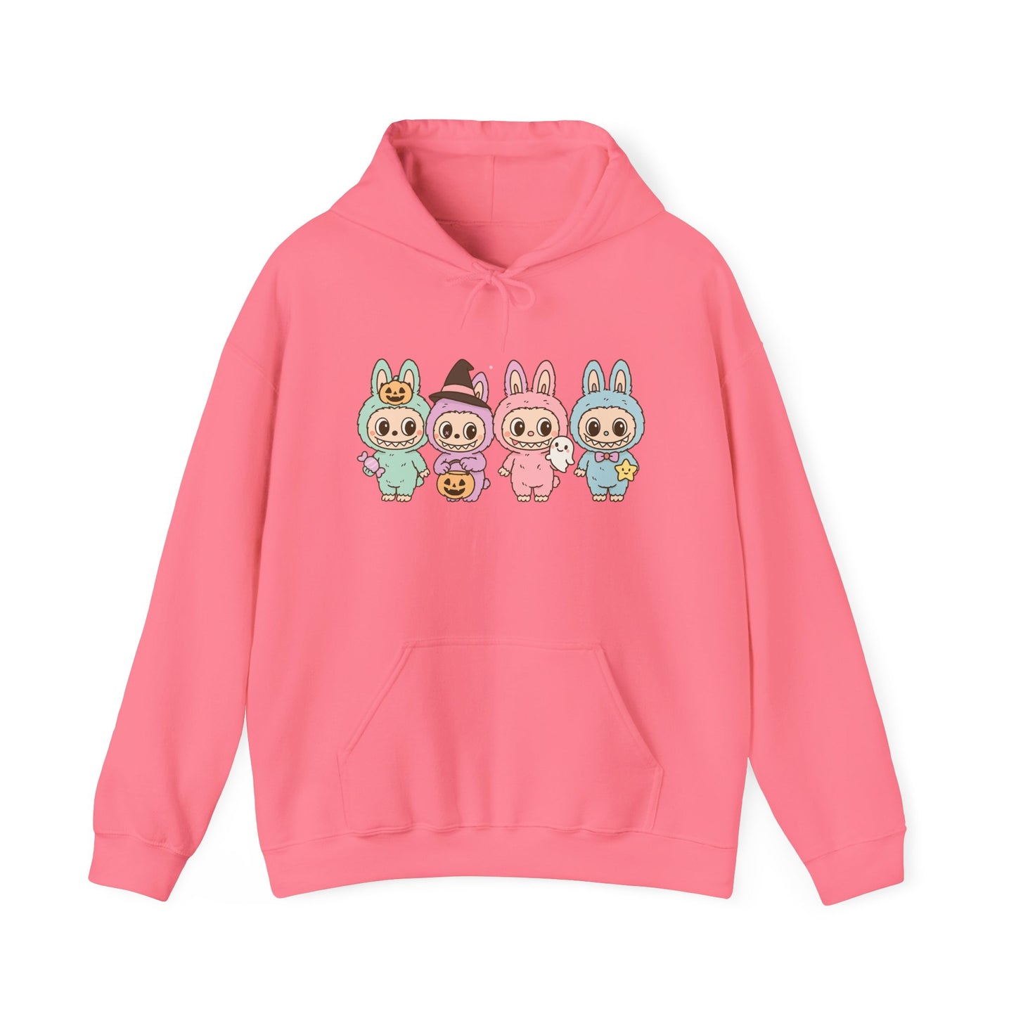 Cute Bunny-Themed Unisex Hoodie, Cozy Animal Sweatshirt for Halloween, Gift for Animal Lovers, Casual Cute Apparel, Funny Graphic Sweatshirt