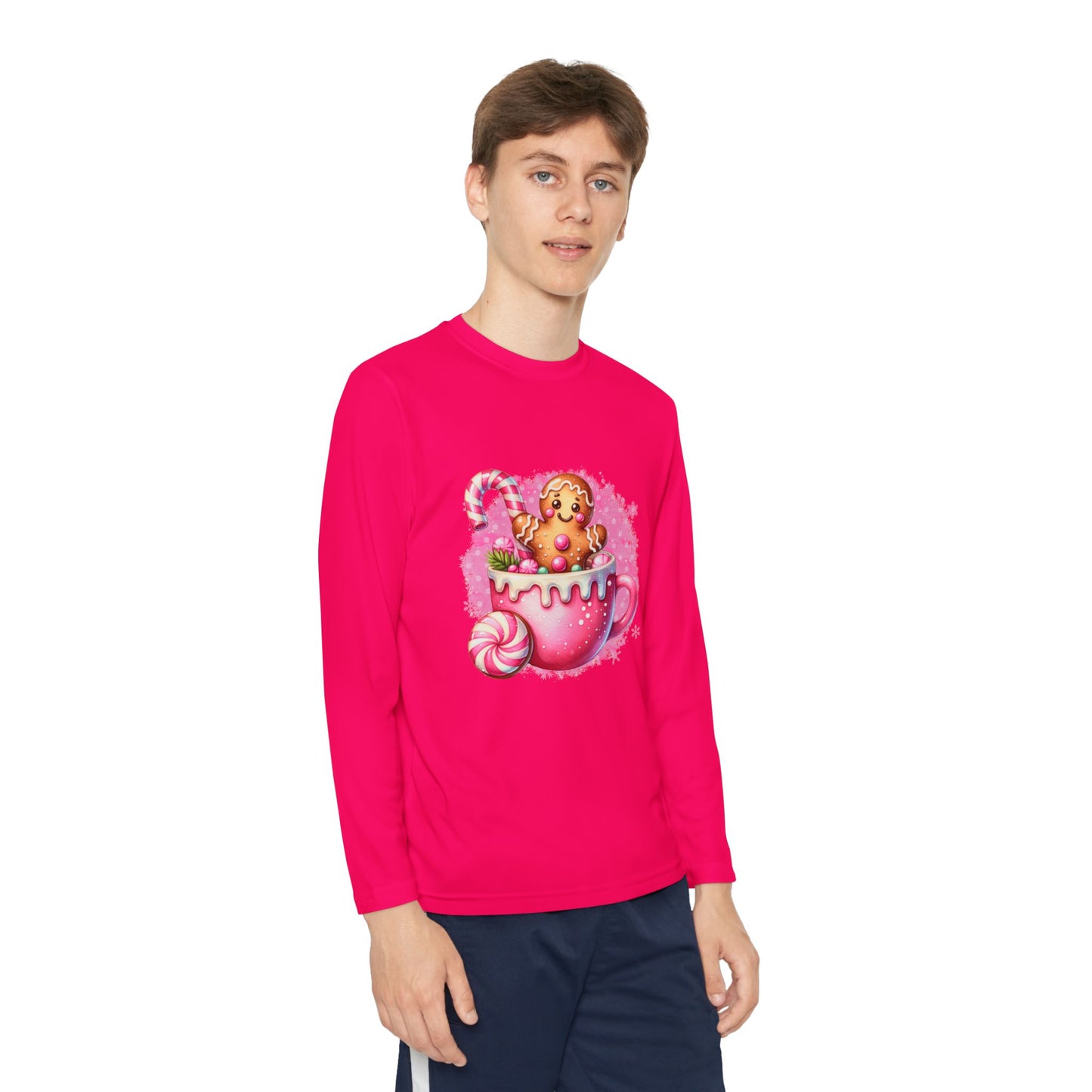 Youth Long Sleeve Holiday Tee - Cute Gingerbread Design, Perfect for Christmas, Winter Celebrations, Gift for Kids, Festive Wear, [...]