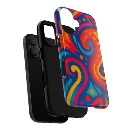 Vibrant Phone Case - Colorful Tough Case, Protective Cover, Unique Design, Trendy Gift, Phone Accessory
