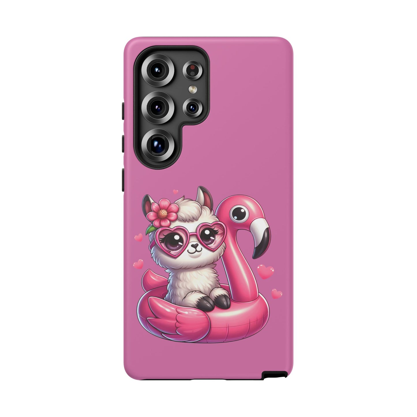 Cute Animal Phone Case, Phone Cover for Kids, Gift for Animal Lovers, Summer Vibes Accessory, Trendy Pink Case