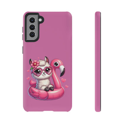 Cute Animal Phone Case, Phone Cover for Kids, Gift for Animal Lovers, Summer Vibes Accessory, Trendy Pink Case