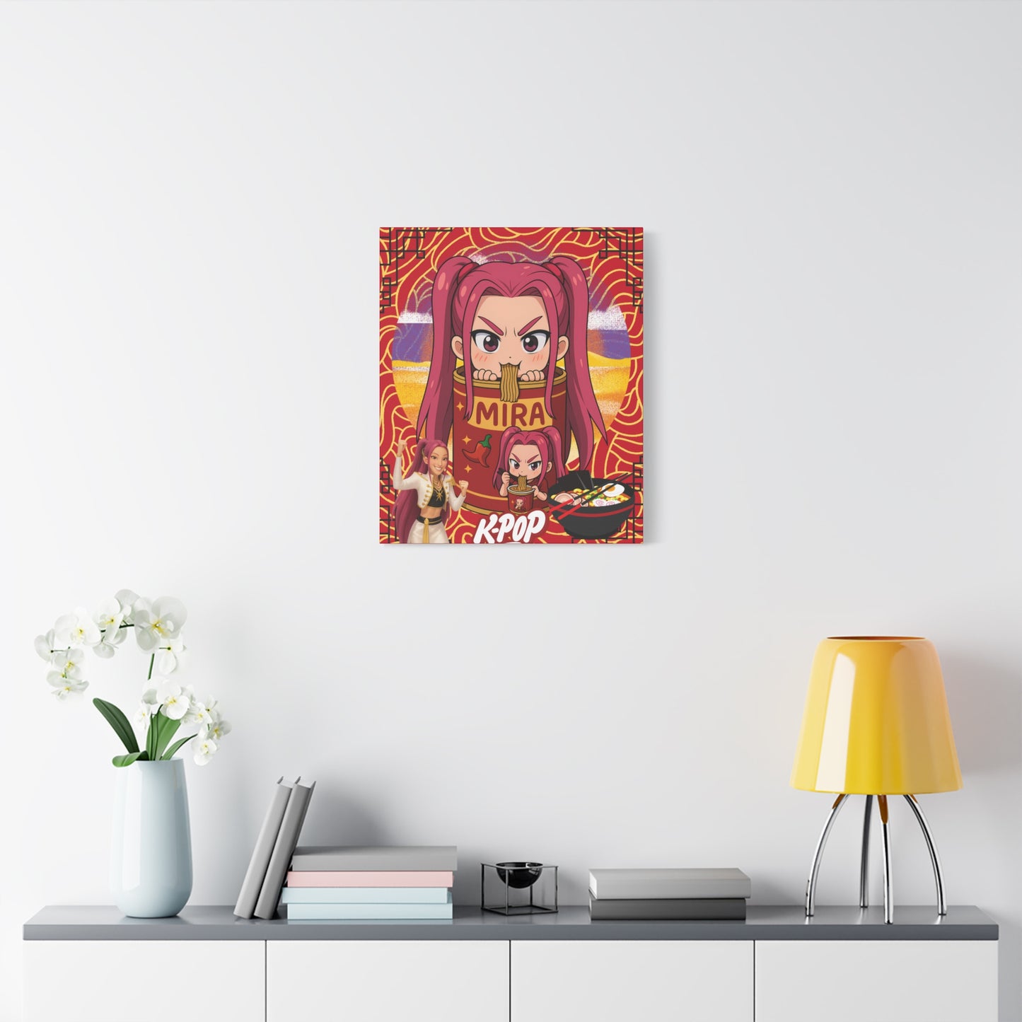 K-Pop Art Canvas Print, Perfect for Fans, Anime Wall Decor, Gift for Music Lovers, Vibrant Home Decoration, Cool Room Aesthetic