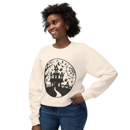 Halloween & Fall Vibes Unisex Crewneck Sweatshirt, Cozy Fall Apparel, Halloween Clothing, Gift for Autumn Lovers, Seasonal Sweater