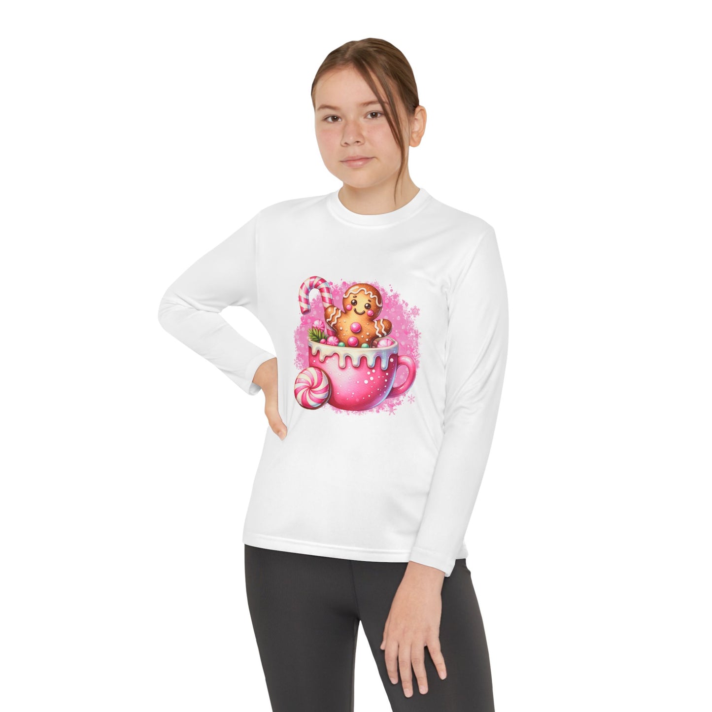 Youth Long Sleeve Holiday Tee - Cute Gingerbread Design, Perfect for Christmas, Winter Celebrations, Gift for Kids, Festive Wear, [...]