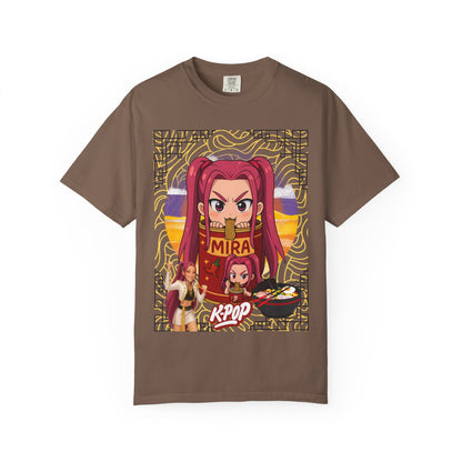 K-Pop Inspired Garment-Dyed T-Shirt, Trendy Streetwear, Anime Fan Apparel, Casual Wear, Gifts for Music Lovers