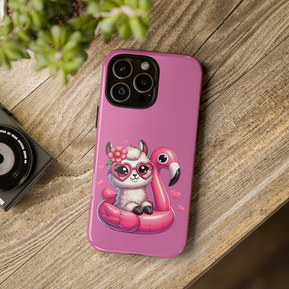 Cute Animal Phone Case, Phone Cover for Kids, Gift for Animal Lovers, Summer Vibes Accessory, Trendy Pink Case