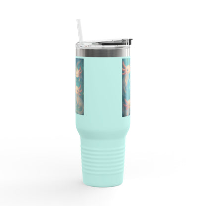 Whimsical Insulated Travel Mug, 40oz - Cute Creatures Design for Coffee Lovers, Travel, Gifts, Birthday, Nature Enthusiasts, Fun Mugs