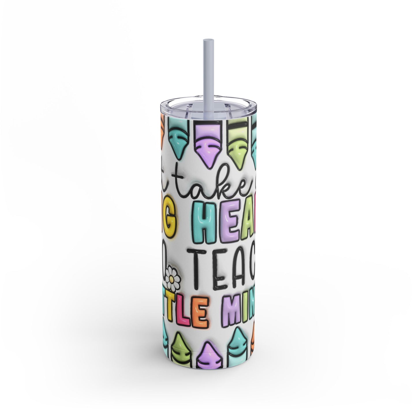 Colorful Teacher's Tumbler, Motivational Drinkware for Educators, Inspirational Gift for Teachers, School Supplies, Classroom Essentials
