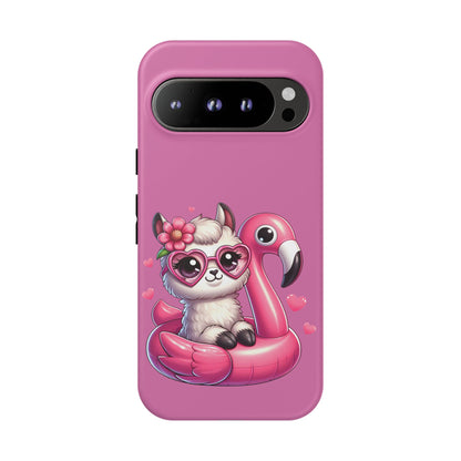 Cute Animal Phone Case, Phone Cover for Kids, Gift for Animal Lovers, Summer Vibes Accessory, Trendy Pink Case
