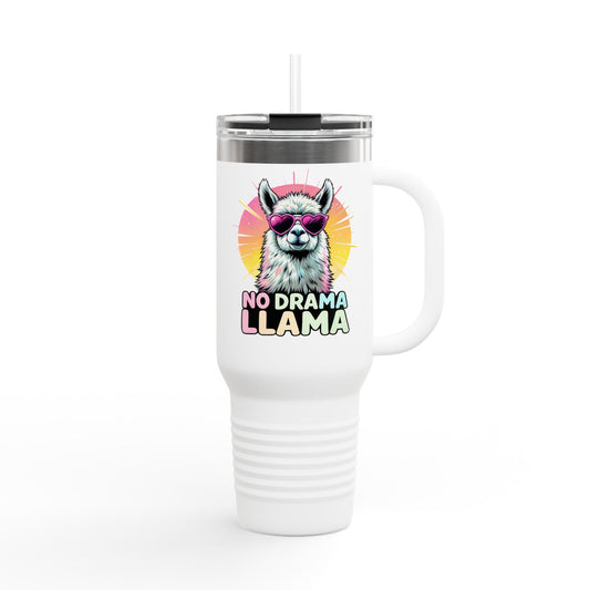 No Drama Llama Insulated Travel Mug, 40oz - Fun, Colorful Drinkware for Llama Lovers, Perfect Gift for Birthdays, Travel, or Camping, [...]