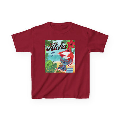 Aloha Paradise Kids Tee, Summer Shirt, Beachwear, Vacation Gift, Nature Lover Gift, Tropical Vibes, Kids Summer Fashion