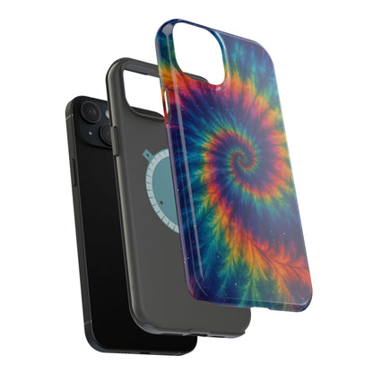 Colorful Tie-Dye Magnetic Phone Cases, Boho Phone Accessories, Unique Gift for Teens, Vibrant Phone Cover for Festivals, Summer Vibes
