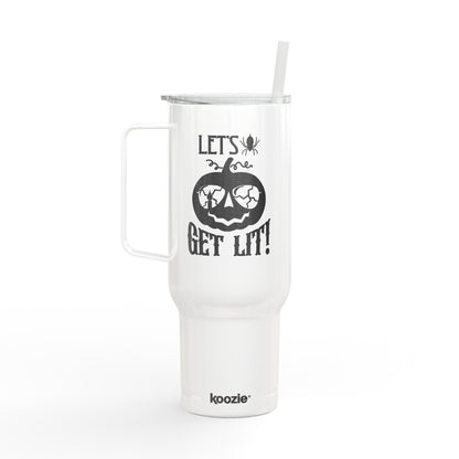 Personalized Insulated Tumbler with Lid, 40oz - Perfect for Parties, Gifts, Travel, Halloween, Get Lit Design
