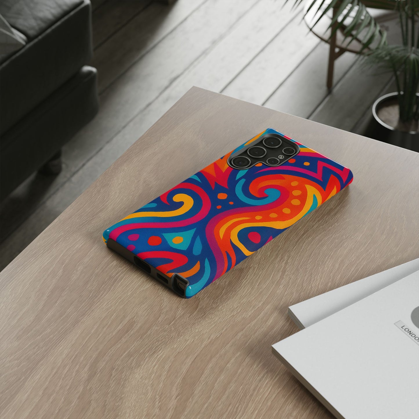 Vibrant Phone Case - Colorful Tough Case, Protective Cover, Unique Design, Trendy Gift, Phone Accessory