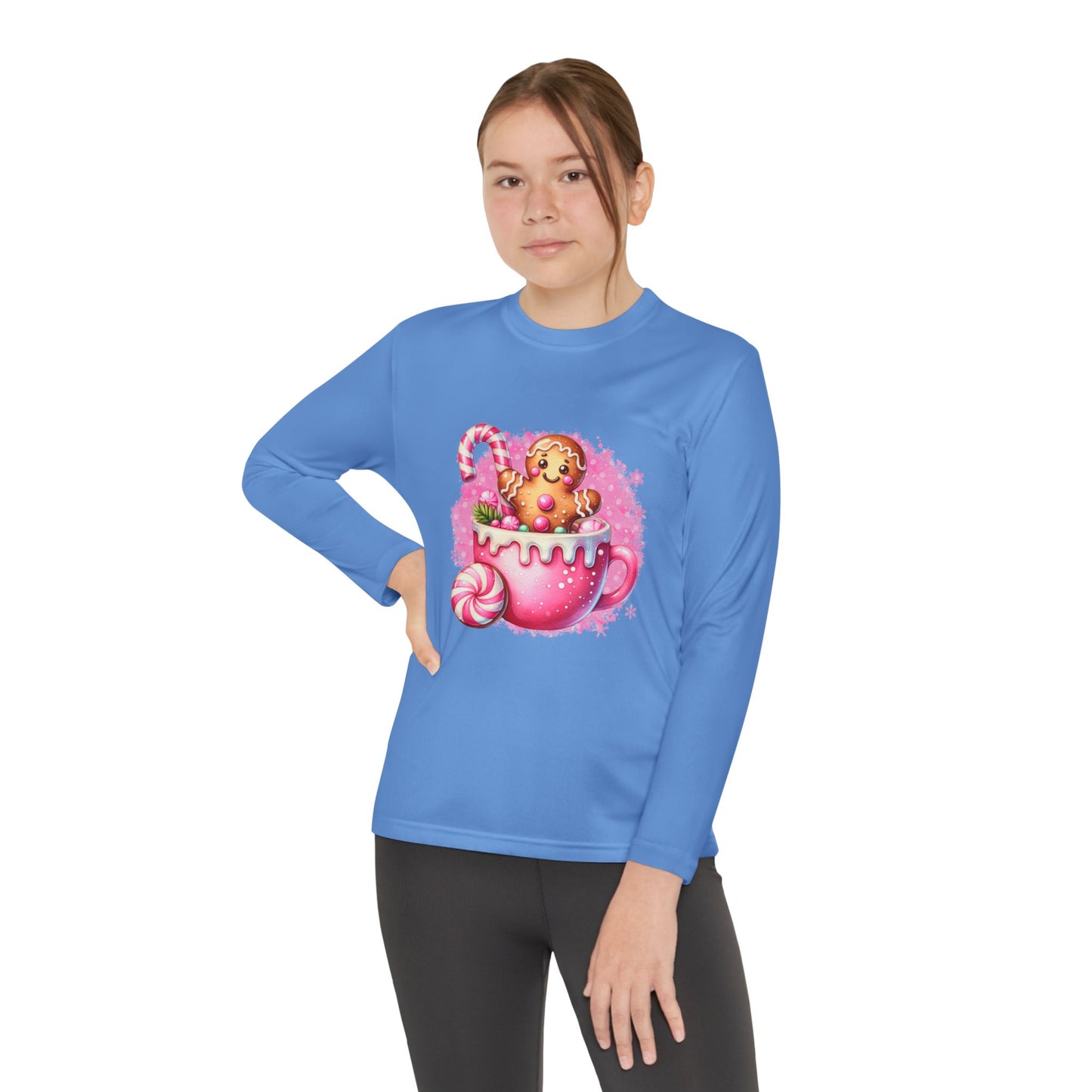 Youth Long Sleeve Holiday Tee - Cute Gingerbread Design, Perfect for Christmas, Winter Celebrations, Gift for Kids, Festive Wear, [...]