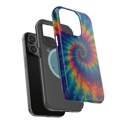 Colorful Tie-Dye Magnetic Phone Cases, Boho Phone Accessories, Unique Gift for Teens, Vibrant Phone Cover for Festivals, Summer Vibes