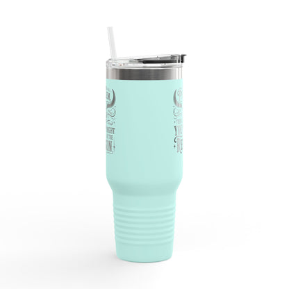 Funny Insulated Travel Mug, 40oz with Quote, Perfect for Road Trips, Camping, Gifting, and Daily Coffee Routines