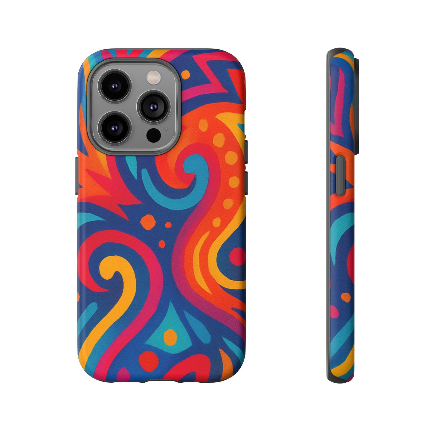 Vibrant Phone Case - Colorful Tough Case, Protective Cover, Unique Design, Trendy Gift, Phone Accessory