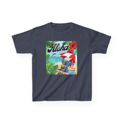 Aloha Paradise Kids Tee, Summer Shirt, Beachwear, Vacation Gift, Nature Lover Gift, Tropical Vibes, Kids Summer Fashion