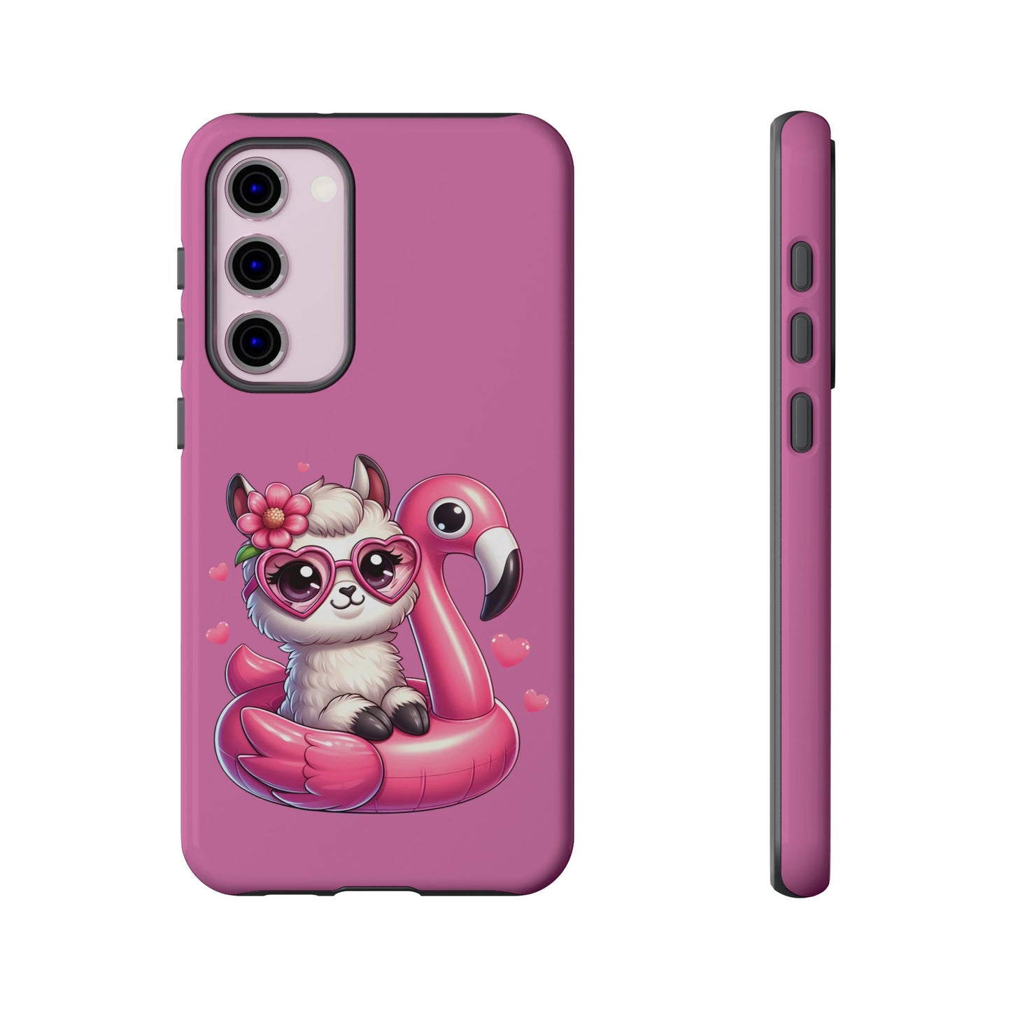 Cute Animal Phone Case, Phone Cover for Kids, Gift for Animal Lovers, Summer Vibes Accessory, Trendy Pink Case