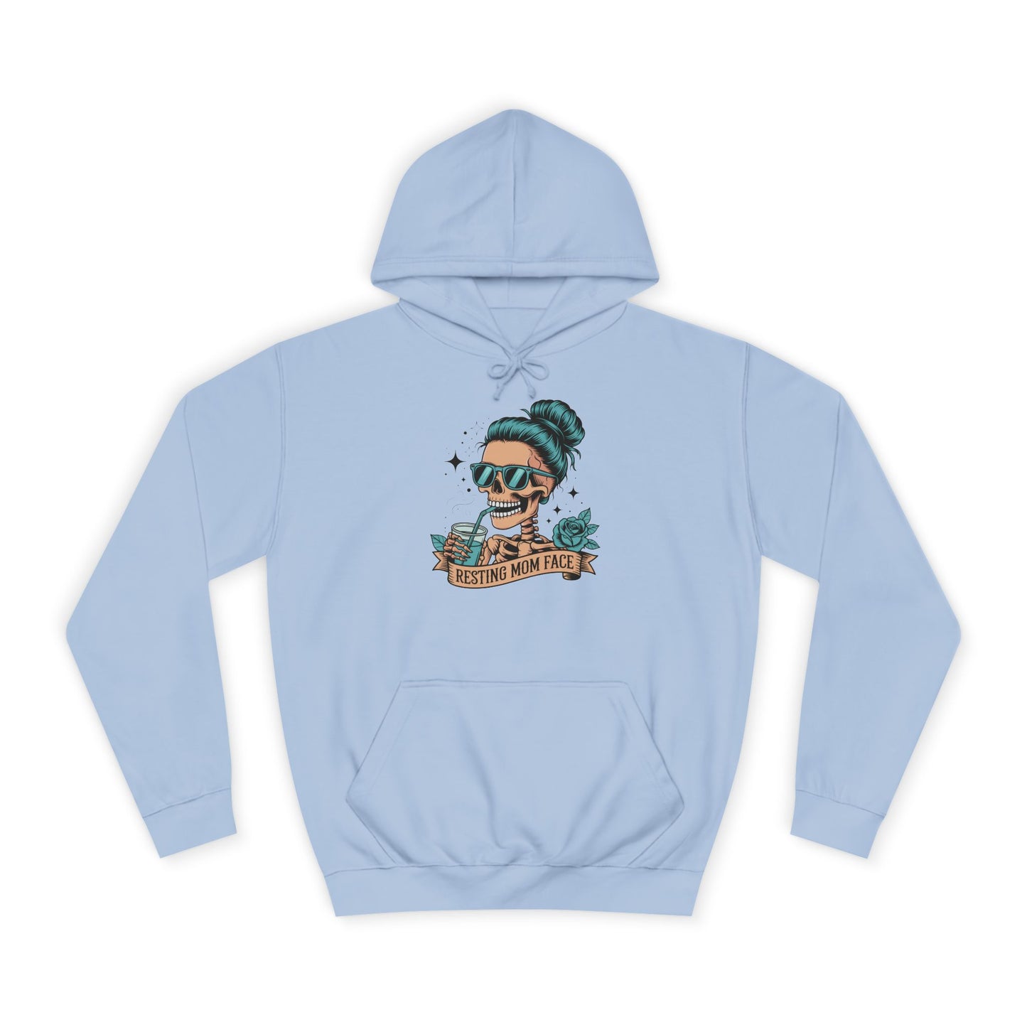 Resting mom face Trendy College Hoodie - Perfect for Campus Style, Gift for Students, Cozy Winter Wear, Unisex Culture Apparel, College Spirit Wear