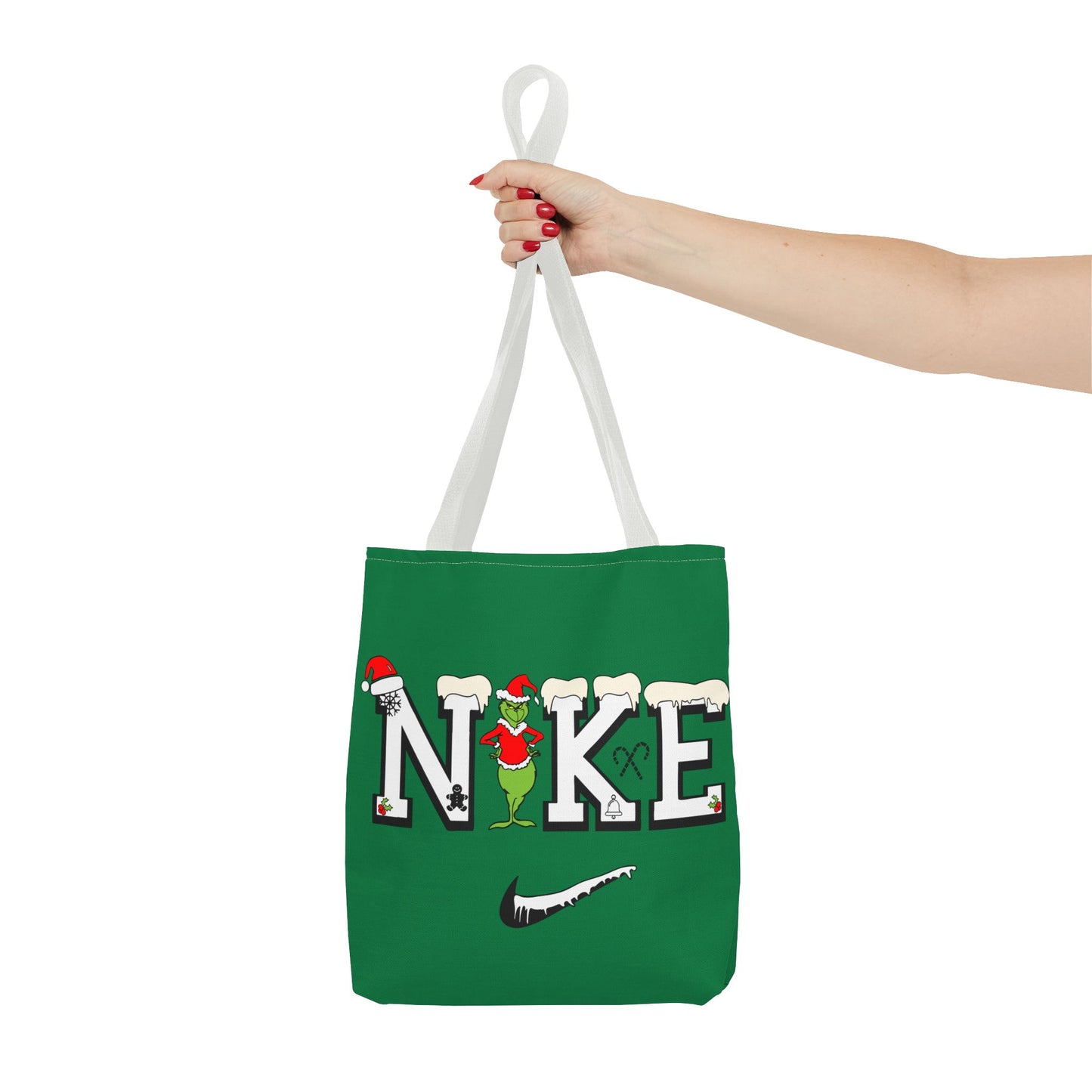 Whimsical Christmas Tote Bag, Grinch Design, Holiday Shopping, Gift Bag, Eco-Friendly, Merry Christmas Decor