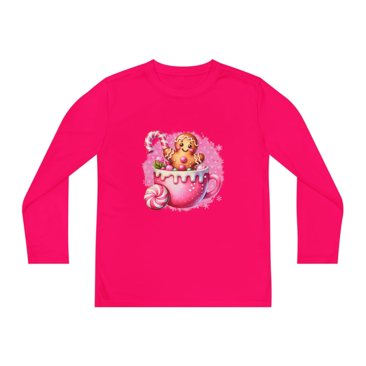Youth Long Sleeve Holiday Tee - Cute Gingerbread Design, Perfect for Christmas, Winter Celebrations, Gift for Kids, Festive Wear, [...]