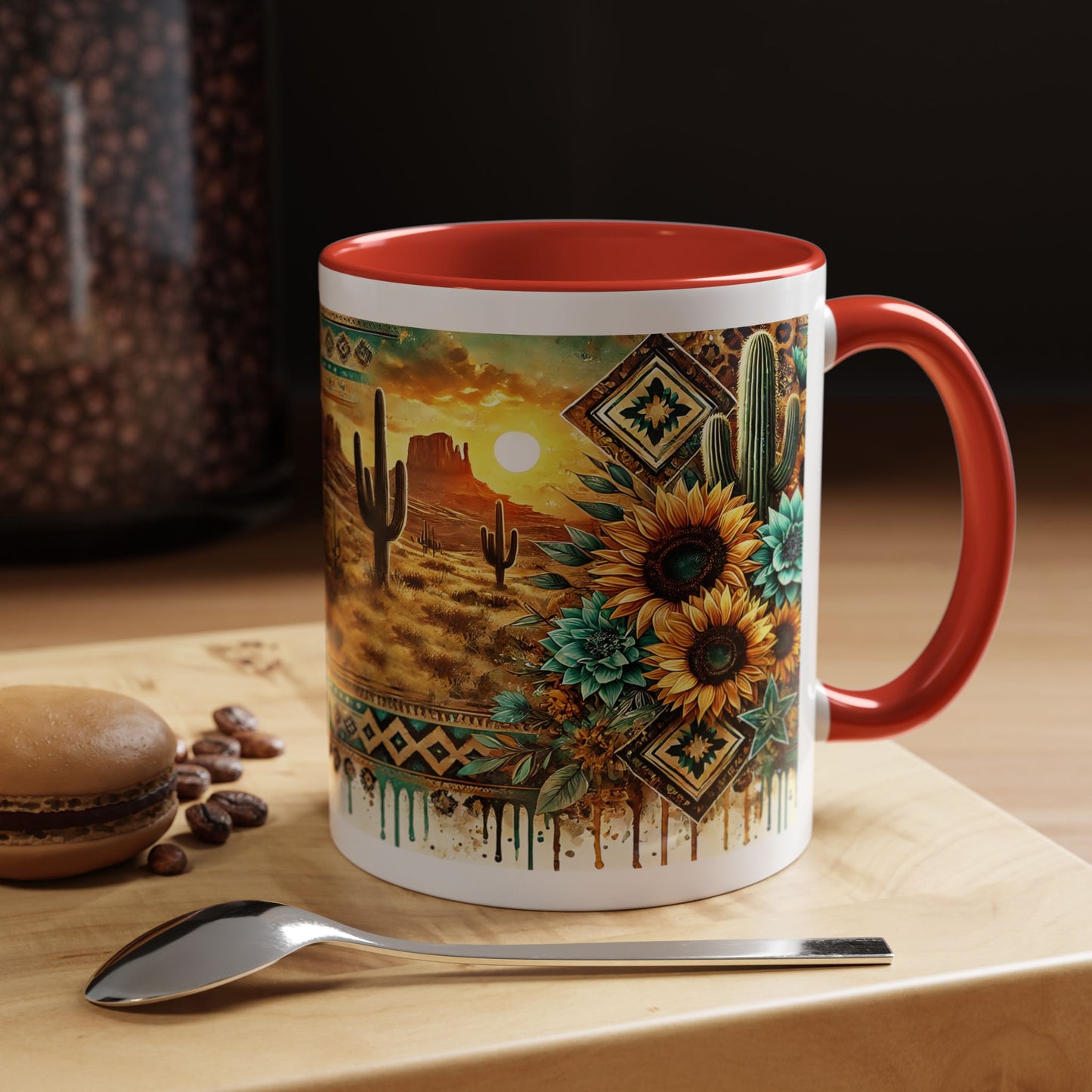 Desert Sunset Coffee Mug with Cacti and Sunflowers, Boho Mug, Gift for Nature Lovers, Coffee Lovers Gift, Southwestern Decor, Unique [...]