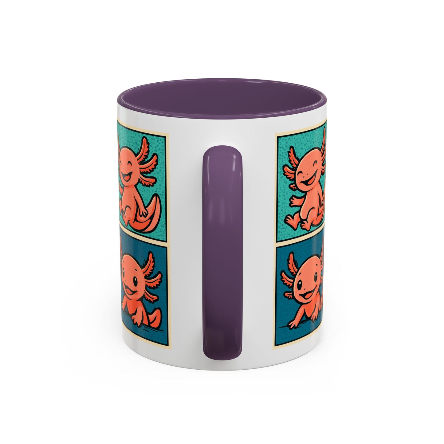 Cute Axolotl Coffee Mug, Fun Animal Mug, Colorful Drinking Cup, Gift for Kids, Office Mug, Aquarium Lover's Cup