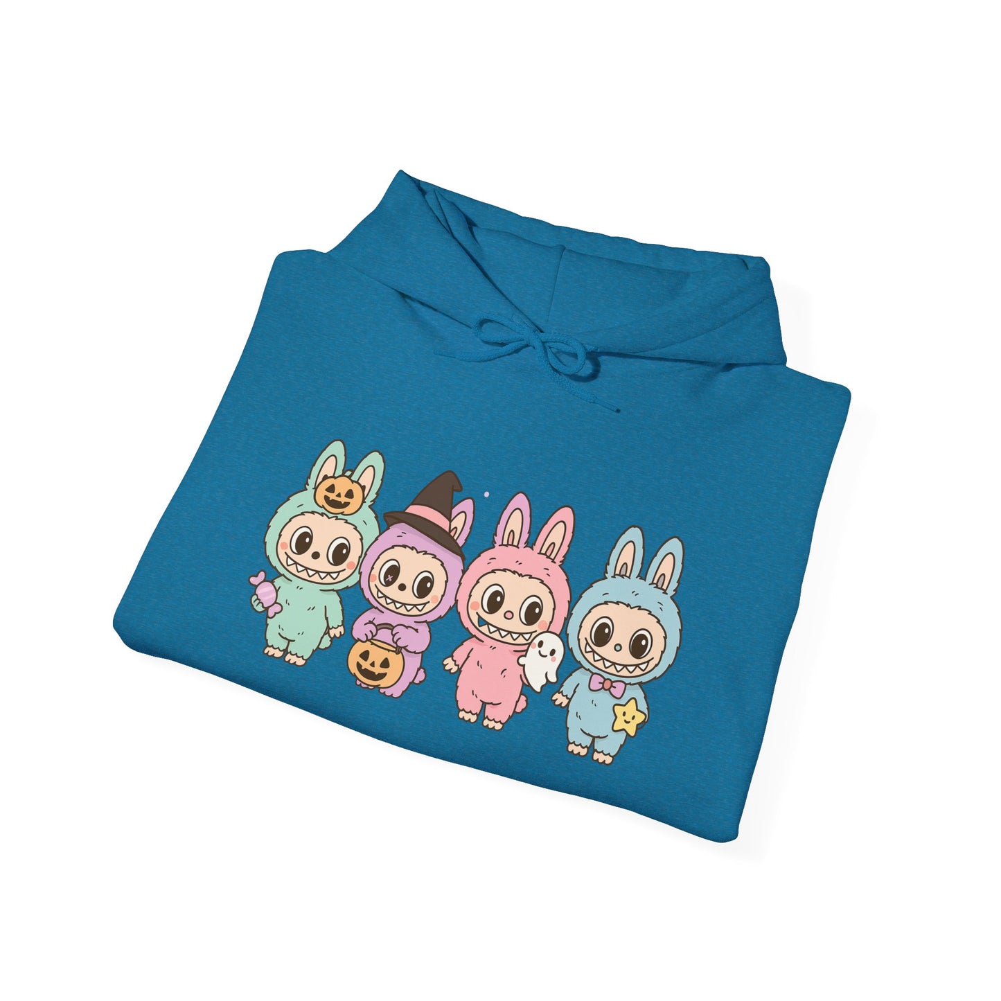 Cute Bunny-Themed Unisex Hoodie, Cozy Animal Sweatshirt for Halloween, Gift for Animal Lovers, Casual Cute Apparel, Funny Graphic Sweatshirt
