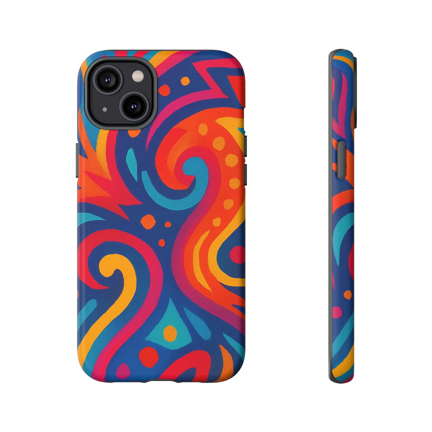 Vibrant Phone Case - Colorful Tough Case, Protective Cover, Unique Design, Trendy Gift, Phone Accessory