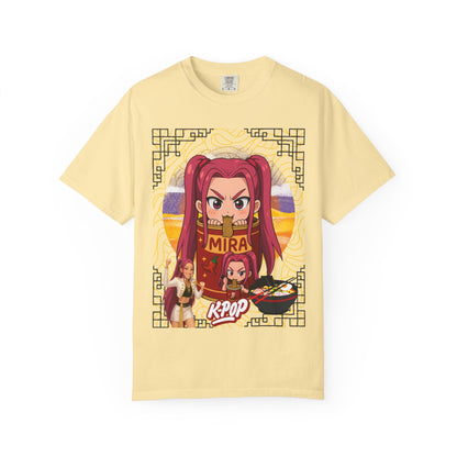 K-Pop Inspired Garment-Dyed T-Shirt, Trendy Streetwear, Anime Fan Apparel, Casual Wear, Gifts for Music Lovers