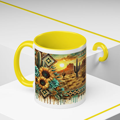 Desert Sunset Coffee Mug with Cacti and Sunflowers, Boho Mug, Gift for Nature Lovers, Coffee Lovers Gift, Southwestern Decor, Unique [...]